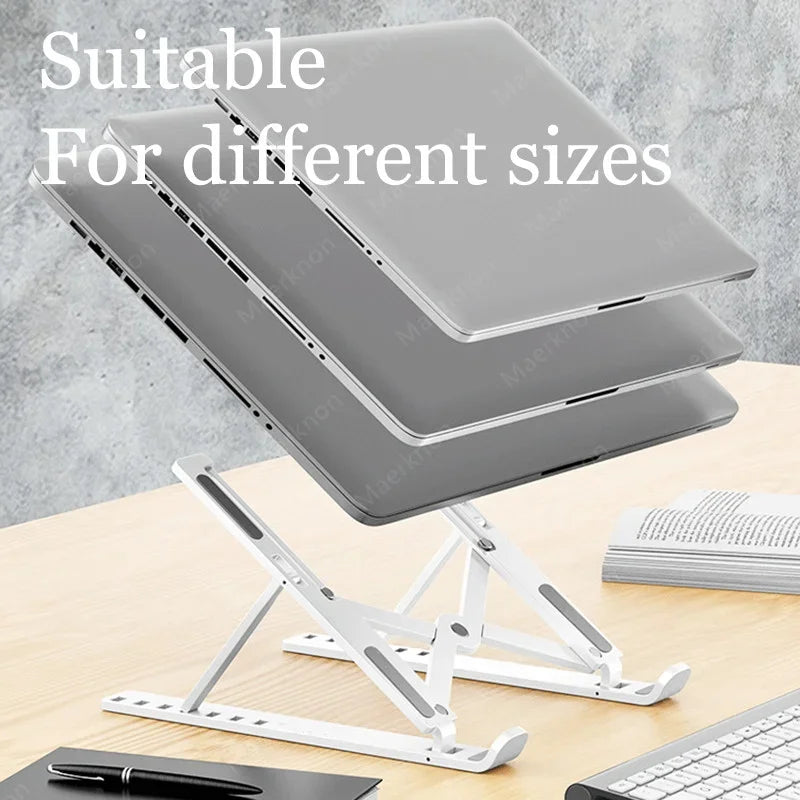 Adjustable Foldable Laptop Stand – Portable Notebook & Tablet Holder for MacBook, iPad & Computer Monitor Desk Support
