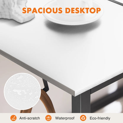 Computer Desk – Modern Compact Writing & Gaming Table with Side Bag, Headphone Hook, Easy Assembly