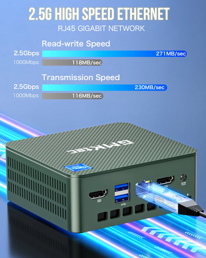 GMKtec G3 Mini PC – Intel Alder Lake N100, 8/16GB RAM, 256/512GB SSD, Windows 11 Pro, WiFi 6 & BT5.2