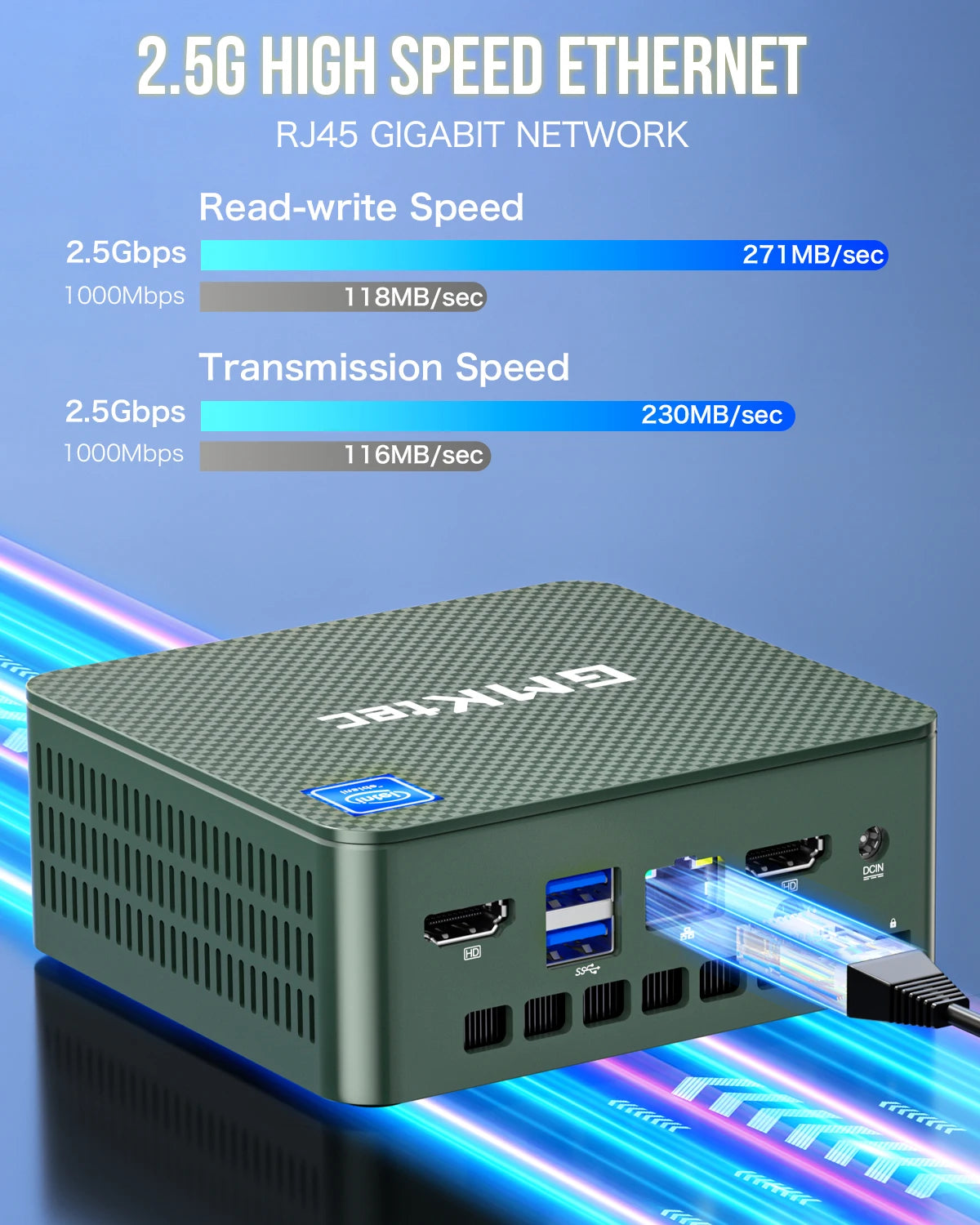 GMKtec G3 Mini PC – Intel Alder Lake N100, Windows 11 Pro, 8/16GB DDR4, 256/512GB PCIe SSD, WiFi 6, BT5.2 Desktop Computer