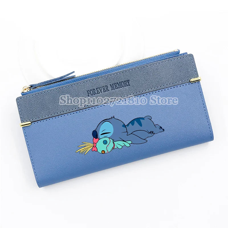 Disney Stitch Wallet for Women – Large Capacity Cartoon Coin Purse & Card Holder Clutch
