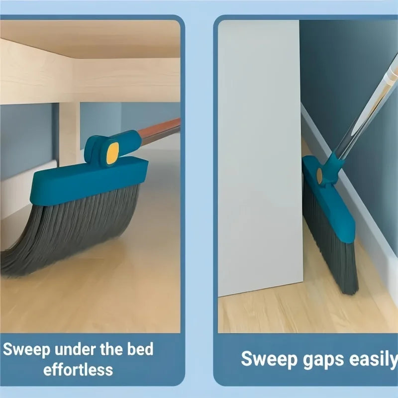 Household Broom & Dustpan Set – Durable Long-Handle Sweeping Set for Home, Office, School & Dorm