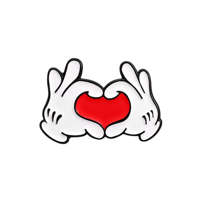 Love You Hand Gesture Enamel Pin – Cartoon Metal Brooch for Backpacks, Lapels & Gifts