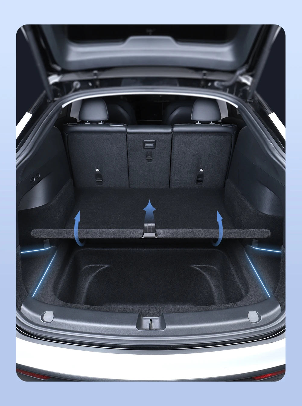 YZ Car Trunk Side Storage Box – Left & Right Organizer for Tesla Model Y Juniper 2021-2025 with Flocking Mat Cover