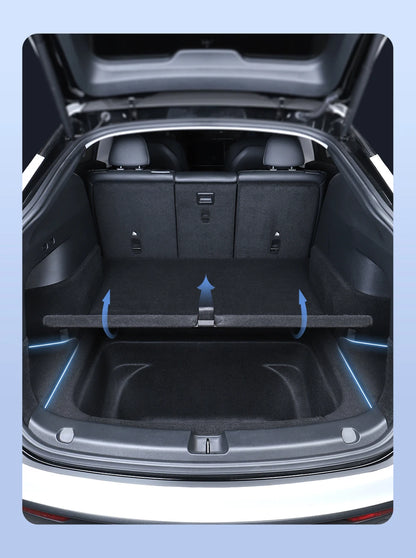 YZ Car Trunk Side Storage Box – Left & Right Organizer for Tesla Model Y Juniper 2021-2025 with Flocking Mat Cover