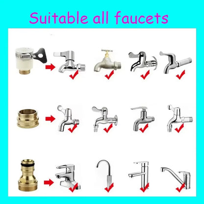 Universal Faucet Connector - Water Pipe Adapter for Garden Watering & Car Washing