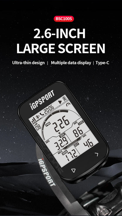 IGPSPORT BSC100S GPS Bike Computer — Wireless Speedometer & Cycling Odometer
