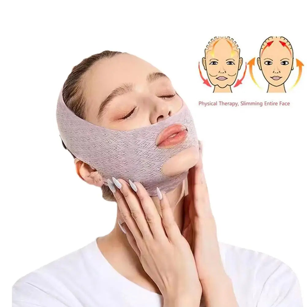 Chin & Cheek Slimming V-Shaper Band — Face Lifting Anti-Wrinkle Strap Mask for Beauty & Health
