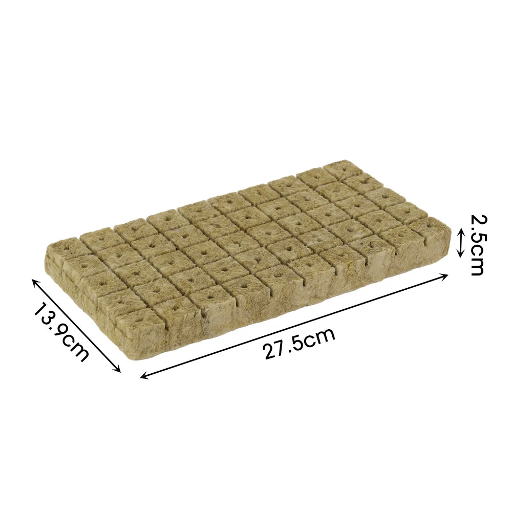 Stonewool Hydroponic Grow Cubes — 500/50x Seedling Blocks for Garden Germination & Water Cultivation