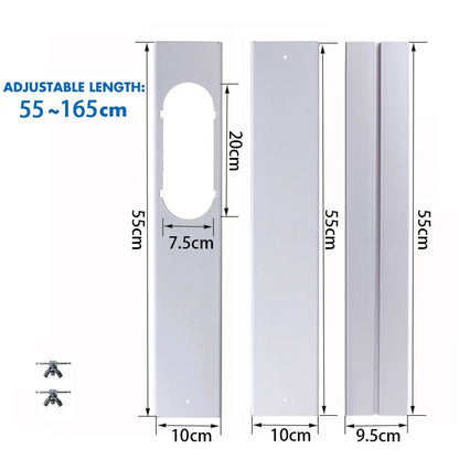 Portable Window AC Kit - Adjustable Slide Plate Adapter for Exhaust Hose Connector & Air Conditioner Accessories