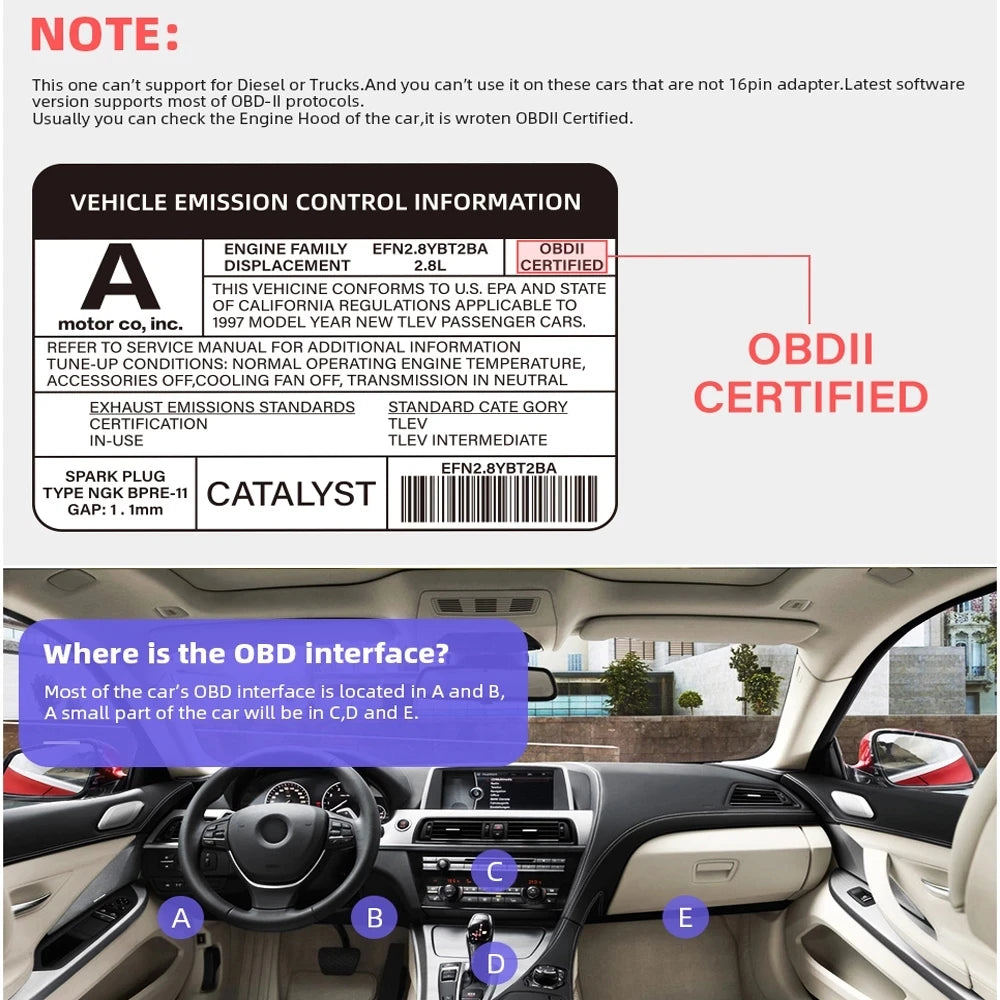 KONNWEI ELM327 V1.5 OBD2 Bluetooth Car Diagnostic Tool – KW902 Code Reader for Android & iOS