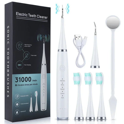 Electric Sonic Toothbrush 3-in-1 – Tartar Removal, Teeth Whitening, USB Charging, Replaceable Brush Head for Oral Care