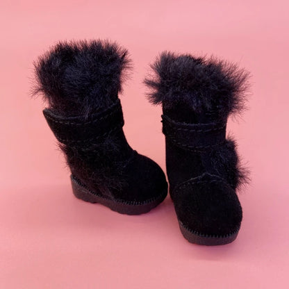 Tilda 3.2cm Doll Boots – 1/8 Mini Leather Shoes for Blythe, Azone & BJD Dolls, Casual Doll Accessories