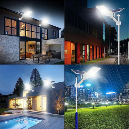 200W Outdoor Solar Street Light — Powerful 6000mAh Waterproof LED, Automatic Dusk-to-Dawn for Garage & Garden