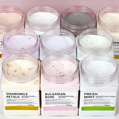 650g Rose Jelly Peel-Off Facial Mask Powder – Collagen Hydroplastic Crystal Skin Care Mask for Face Treatment