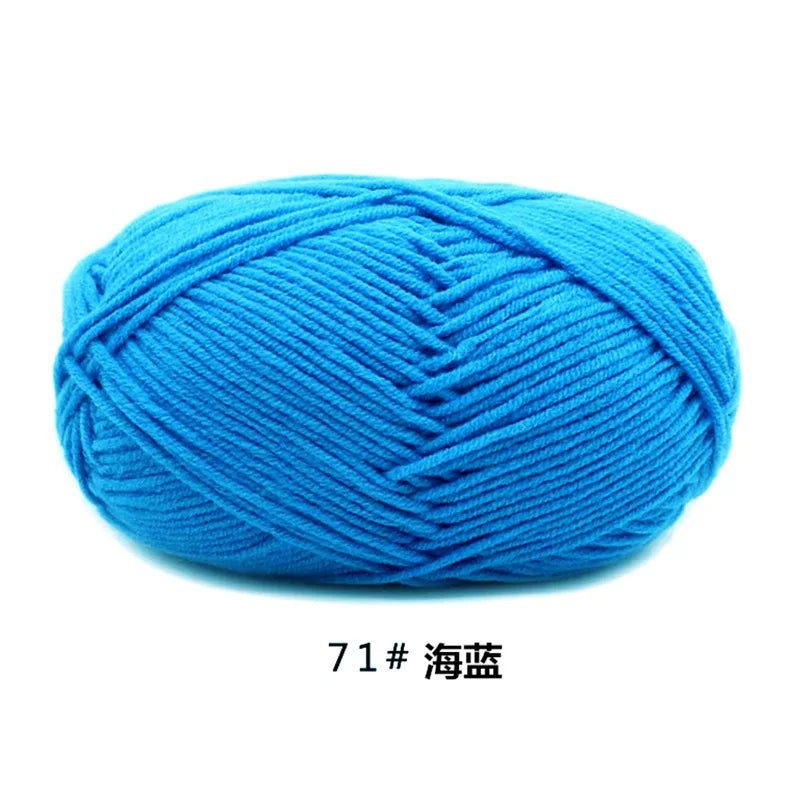 40-50g/Set 4ply Milk Cotton Knitting Yarn – Dyed Lanas for Crochet, Sweaters, Hats & Dolls, Affordable Craft Supplies