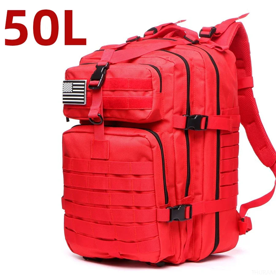 25L/50L Nylon Waterproof Backpack - Outdoor Trekking, Fishing, Hunting, Tactical Sports Rucksack for Camping & Hiking