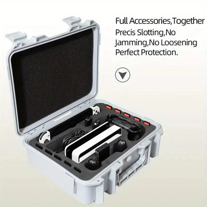 Explosion-Proof Hard EVA Suitcase for Nintendo Switch OLED - Waterproof Storage Bag with Shoulder Strap