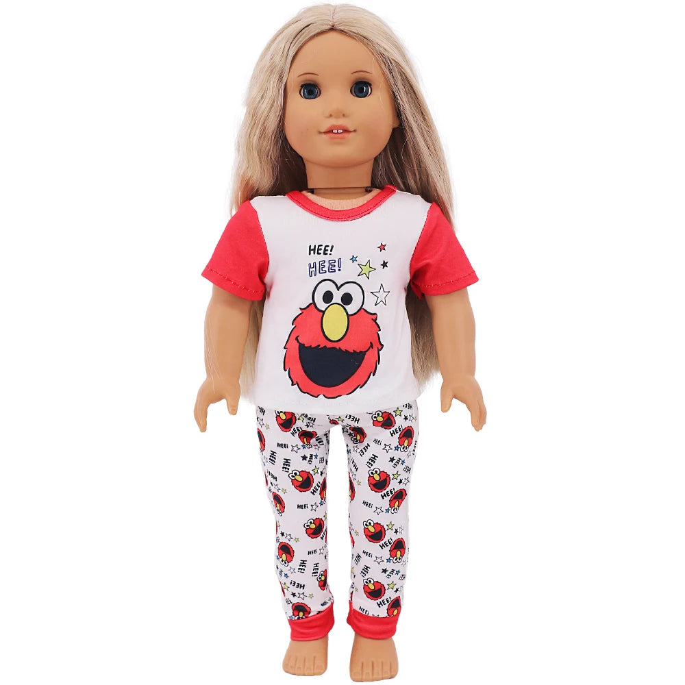 Doll Clothes Multi-Style Daily Set – Pajamas & Home Wear for 43cm Born Baby Dolls & 18-Inch American Dolls, Our Generation Toy Gift