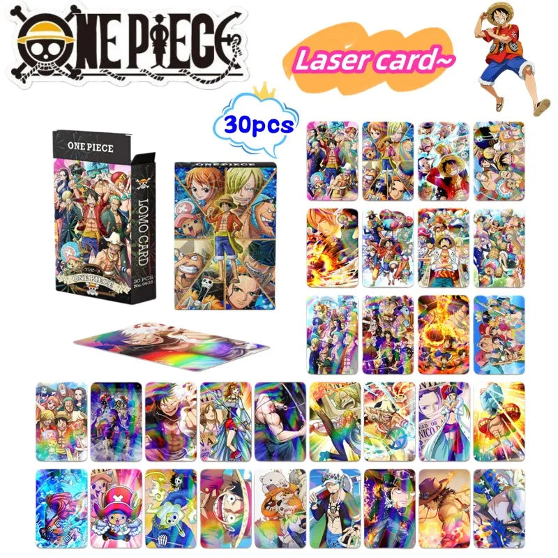 One Piece Anime Holographic Collectible Cards – Luffy, Usopp, Sogeking & Portgas D. Ace Commemorative Trading Cards
