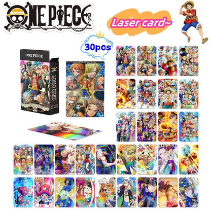 One Piece Anime Holographic Collectible Cards – Luffy, Usopp, Sogeking & Portgas D. Ace Commemorative Trading Cards
