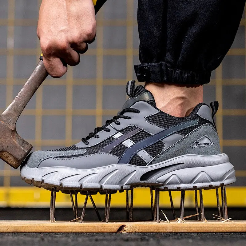 Men’s Steel Toe Safety Shoes – Puncture-Proof, Lightweight Work Sneakers & Industrial Boots