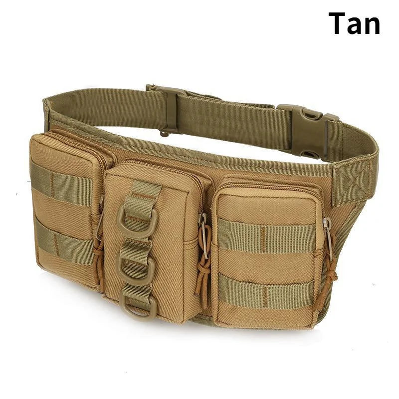 Men’s Waterproof Oxford Cloth Belt Bag – Outdoor Waist Pack for Hiking, Camping, Fishing, and Mountaineering