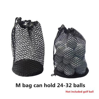 Lightweight Sports Mesh Golf Ball Carrying Bag – Nylon Drawstring Storage Pouch for 16/32/56 Balls, Durable Golf Practice and Training Ball Bag