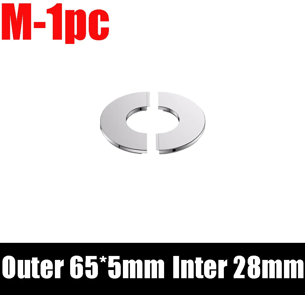 4/1Pcs Stainless Steel Faucet Decorative Cover – Self-Adhesive Shower Pipe Wall Trim for Bathroom & Kitchen Faucet Accessories