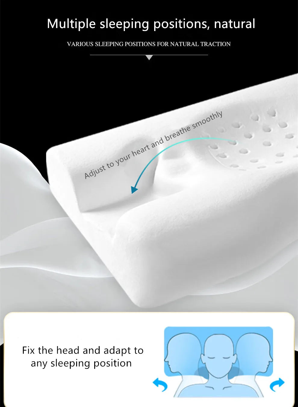 3D Beauty Side Sleep Pillow – Memory Foam Cervical Pillow, Anti-Wrinkle Face Support for Better Sleep