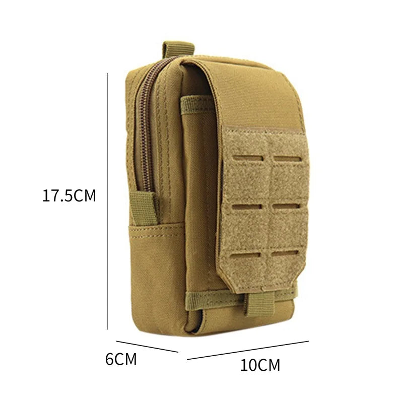 Tactical Multifunction Waist Bag – Molle Travel Pouch, EDC Phone Holder, Fanny Pack for Camping, Hiking & Hunting