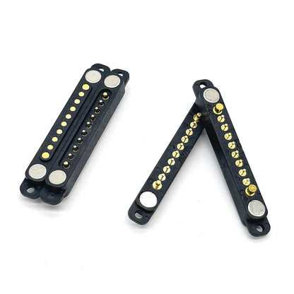Magnetic Pogo Pin Connector - 5A Waterproof High-Current Spring Probe Male Female DC Charging Connector, 2/3/4/5/6/7/8 Pin