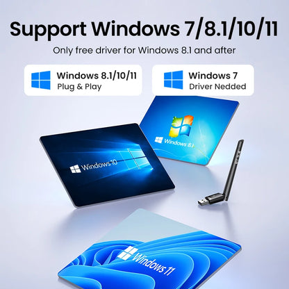 USB Bluetooth 5.3/5.4 Adapter - 120M Dongle for PC, Wireless Mouse, Keyboard, Music Audio Receiver and Transmitter