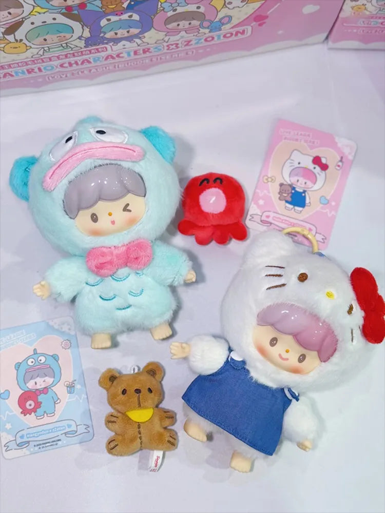 Genuine Sanrio x zZoton Love-League Buddies Vinyl Dolls Blind Box – Cute Hello Kitty & Kuromi Collectible Toys Gift