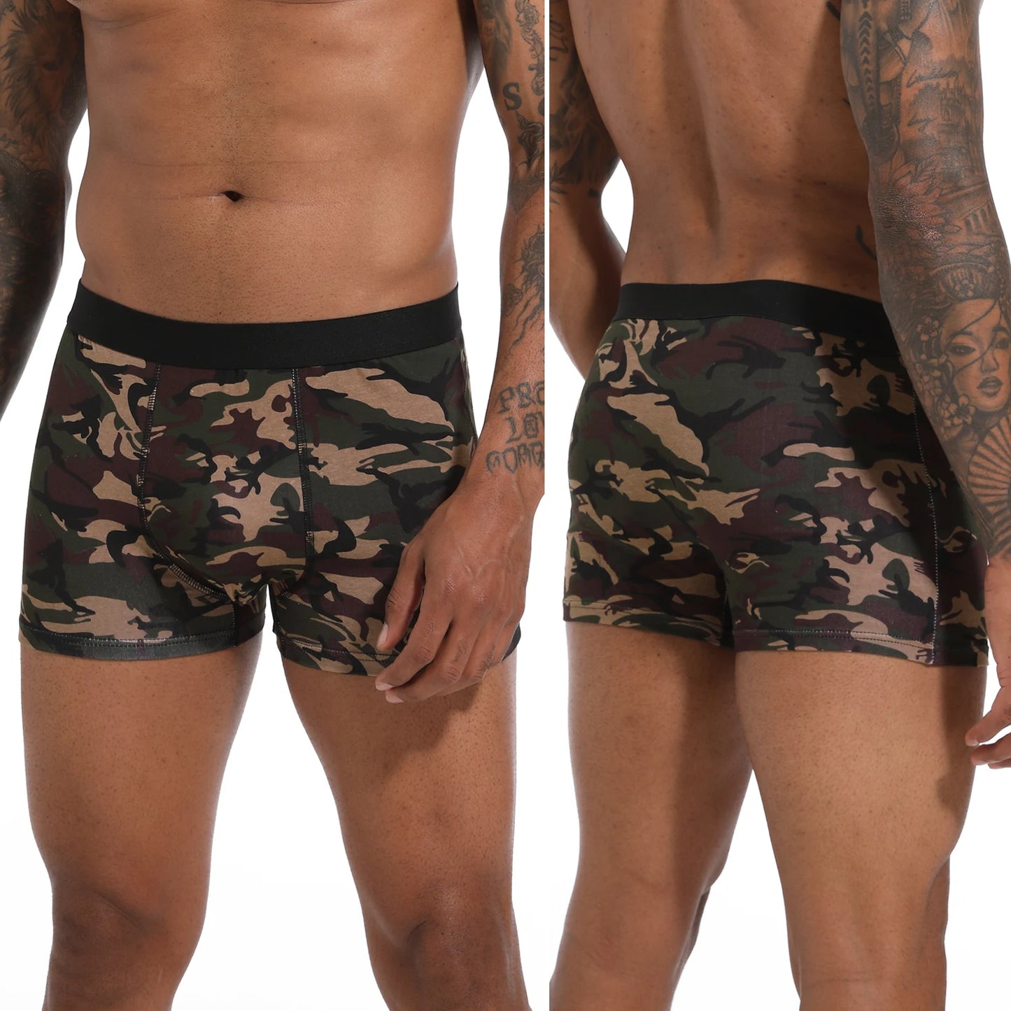 6-Pack Men's Black Boxer Shorts – Soft, Breathable Underwear for Comfort