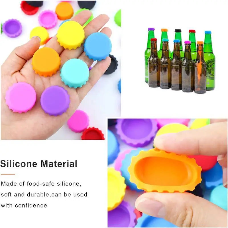 2/6/12pcs Silicone Beer Bottle Caps – Preservative Covers for Wine, Vinegar, Soy, and Cocktail Bottles