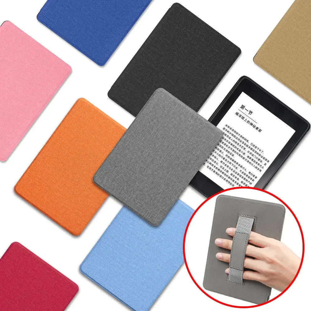 6" Kindle 11th Generation 2024 Case | PU Leather Ebook Cover with Hand Strap & Auto Wake Sleep