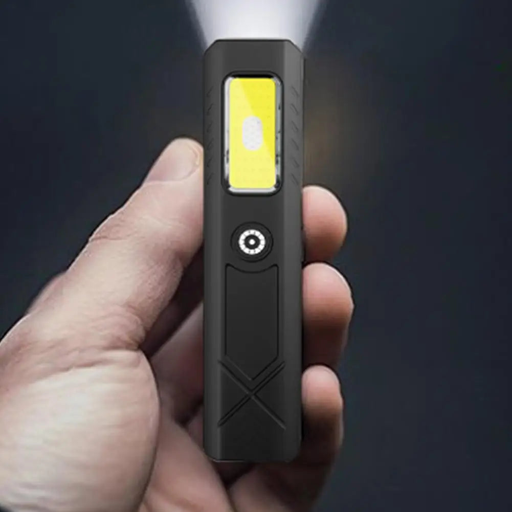 Rechargeable 550LM LED Keychain Flashlight — Mini Pocket Torch Lantern with Magnet for Emergency & Work