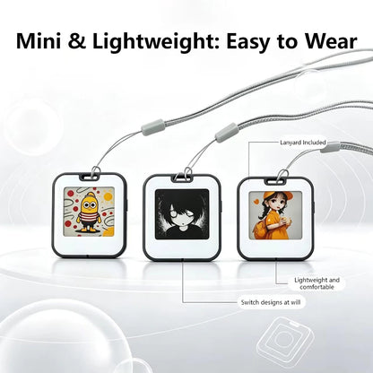 Lenovo Mini E-Ink Desktop Display - 1.54-Inch NFC Electronic Ornament and Bag Charm