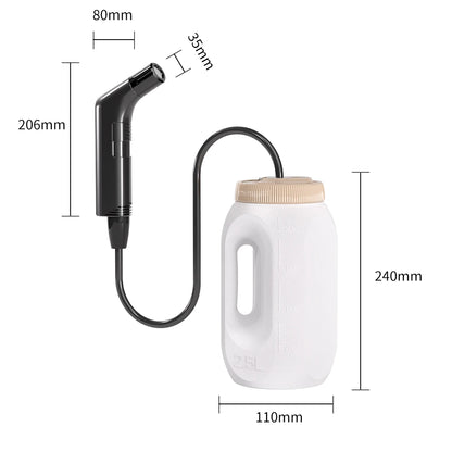 2.5L Portable Electric Bidet | Rechargeable Shataf Hand Sprayer for Personal Hygiene, Travel & Camping