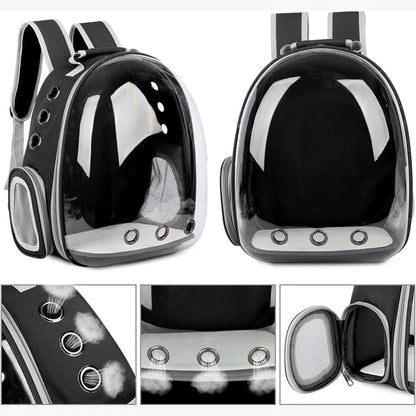 Cat Pet Carrier Backpack – Transparent Bubble Capsule Design, Breathable Travel Bag for Small Pets (Cats, Puppies, Birds)