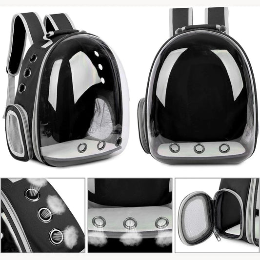 Cat Pet Carrier Backpack – Transparent Bubble Capsule Design, Breathable Travel Bag for Small Pets (Cats, Puppies, Birds)