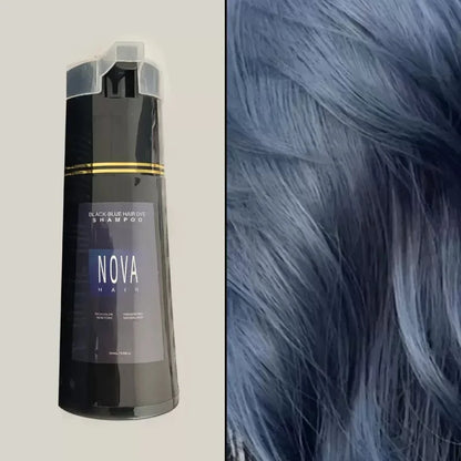 Nova 3-in-1 Hair Dye Shampoo – Natural Fast Black Hair Coloring for Men & Women, Long-Lasting Hair Care