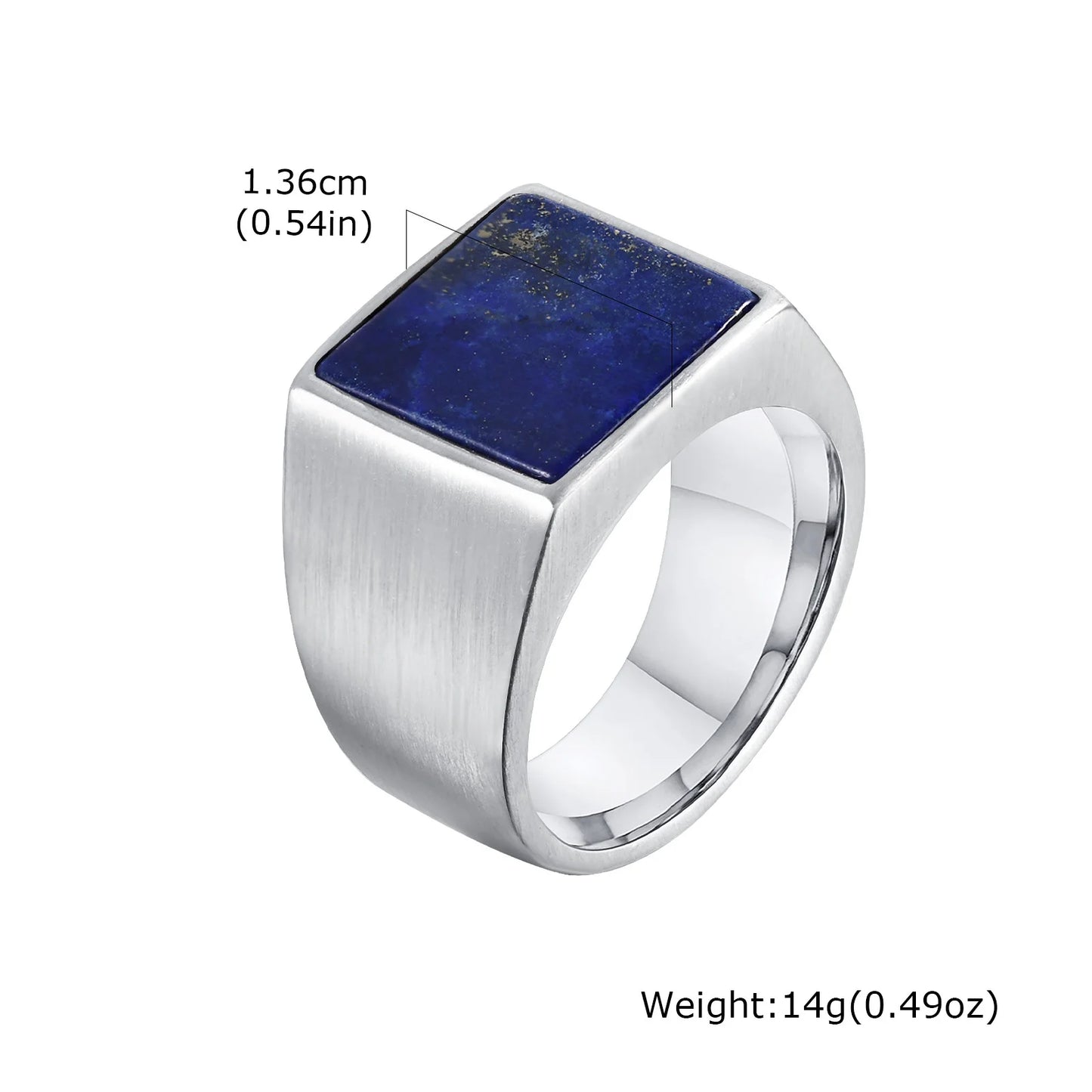 Punk Vintage Ethnic Rings for Men – Retro Viking Knot Rune, Black Geometric Square Stone Signet Jewelry