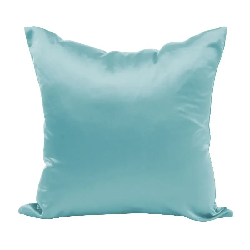 Silky Satin Pillow Cover - Smooth Decorative Cushion Case for Sofa & Bed