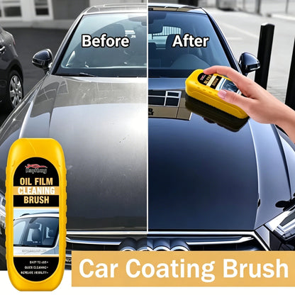 Portable Car Glass Cleaner Brush - Effortless Oil Film Removal for Clear, Streak-Free Windshields
