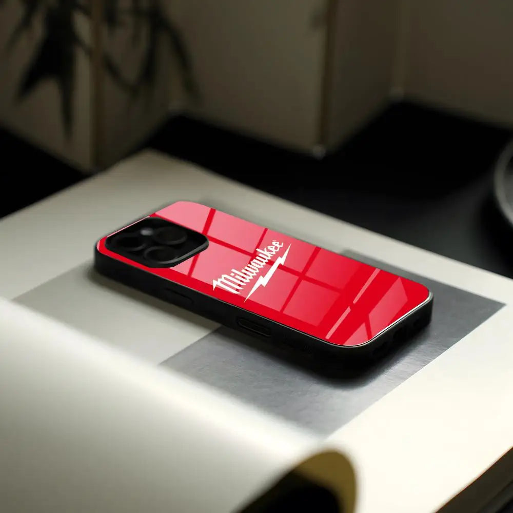 M-Milwaukees Logo Animation Glass Phone Case - Protective Cover for iPhone & Samsung Galaxy Models