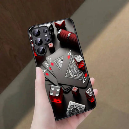 Poker Playing Card Phone Case - Protective Cover for Samsung Galaxy S25, S24, S23, S22 & Note Series