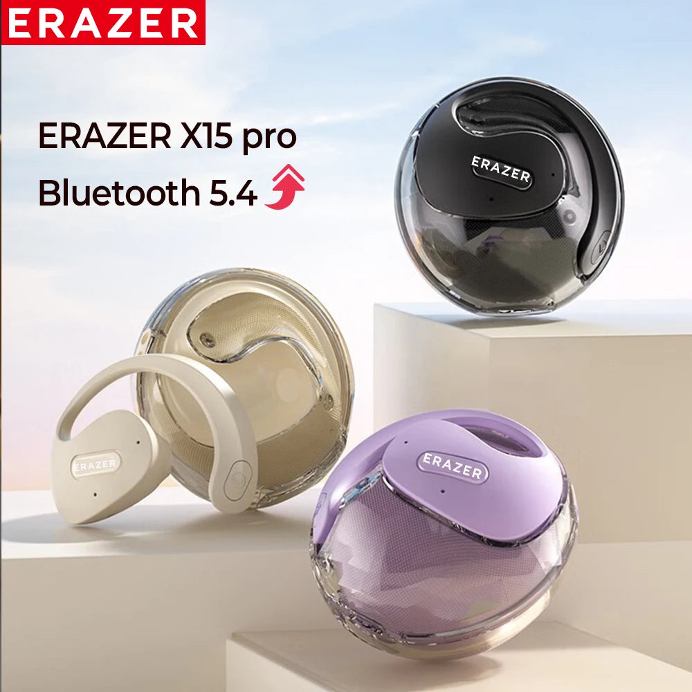 Original ERAZER X15 Pro Bluetooth 5.4 Earphones – Waterproof TWS Sports Headphones with EarHooks & Mic