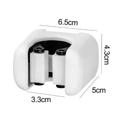 1/4PCS Wall-Mounted Mop Clip Holder — No-Punch Broom & Brush Hanger Rack for Kitchen & Bathroom Organization